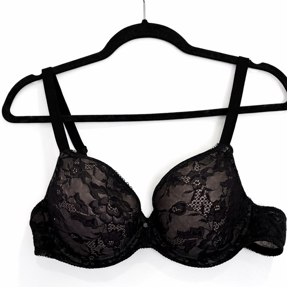 Wacoal Women’s Lace Finesse T-Shirt Bra Black Lace Size 38B - Picture 1 of 9